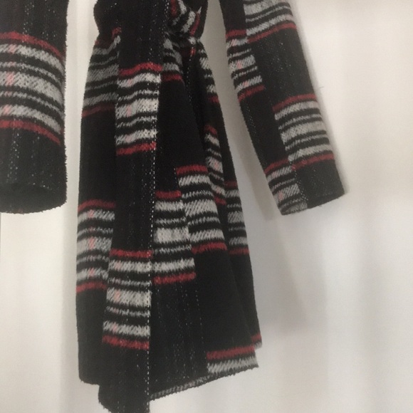 wool midi length synched belt long jacket - Picture 5 of 7